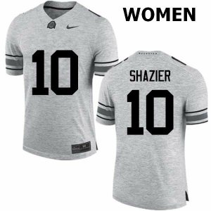 Women's Ohio State Buckeyes #10 Ryan Shazier Gray Nike NCAA College Football Jersey Designated CMC6844CG